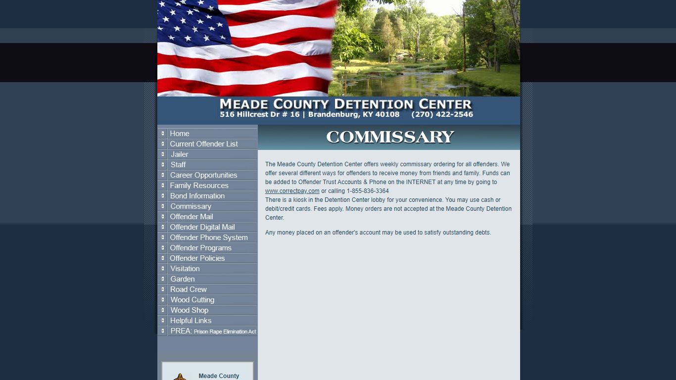 Welcome to the Meade County Detention Center