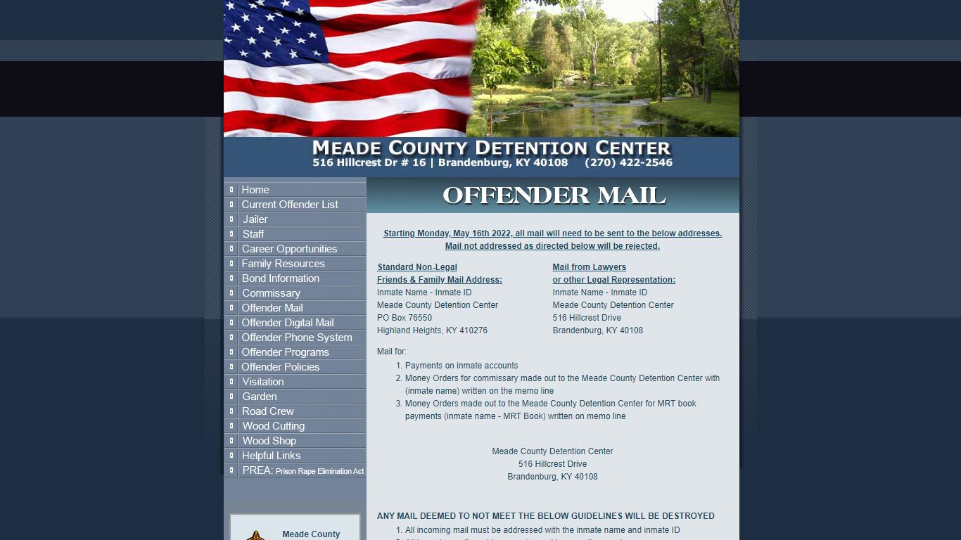 Welcome to the Meade County Detention Center
